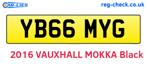 YB66MYG are the vehicle registration plates.