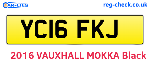 YC16FKJ are the vehicle registration plates.