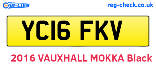 YC16FKV are the vehicle registration plates.