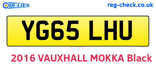 YG65LHU are the vehicle registration plates.