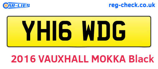 YH16WDG are the vehicle registration plates.