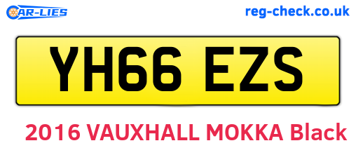 YH66EZS are the vehicle registration plates.