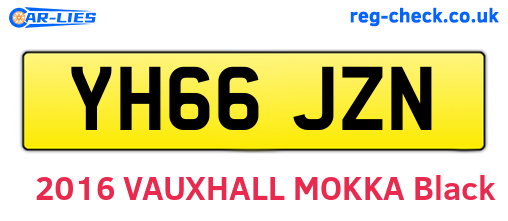 YH66JZN are the vehicle registration plates.