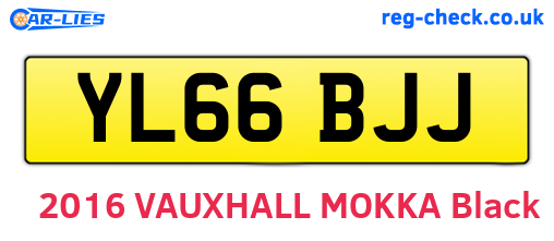 YL66BJJ are the vehicle registration plates.