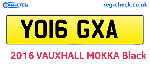 YO16GXA are the vehicle registration plates.