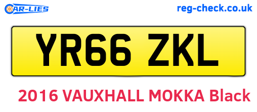 YR66ZKL are the vehicle registration plates.