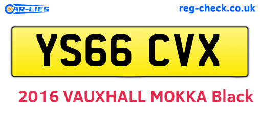 YS66CVX are the vehicle registration plates.