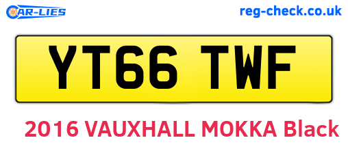 YT66TWF are the vehicle registration plates.