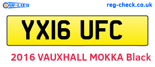 YX16UFC are the vehicle registration plates.