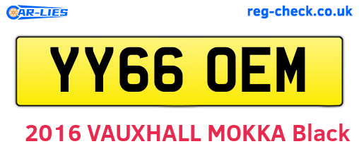 YY66OEM are the vehicle registration plates.