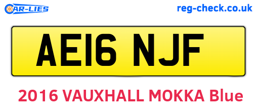 AE16NJF are the vehicle registration plates.