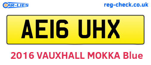 AE16UHX are the vehicle registration plates.
