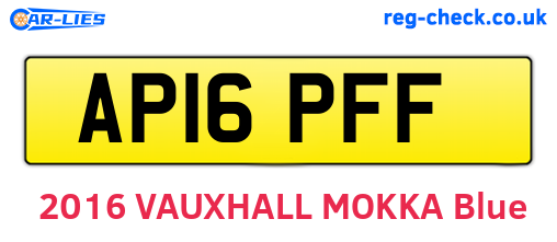 AP16PFF are the vehicle registration plates.