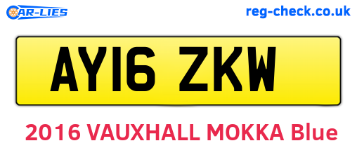 AY16ZKW are the vehicle registration plates.
