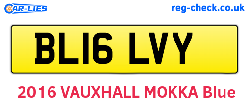 BL16LVY are the vehicle registration plates.