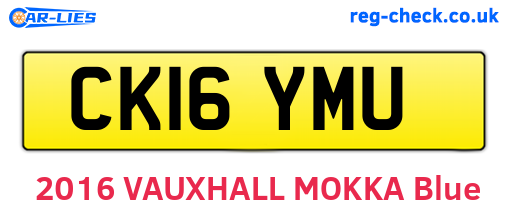 CK16YMU are the vehicle registration plates.