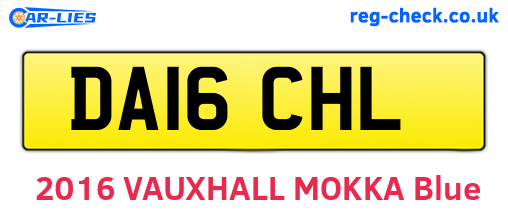 DA16CHL are the vehicle registration plates.