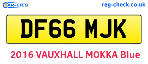 DF66MJK are the vehicle registration plates.