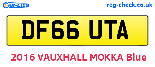 DF66UTA are the vehicle registration plates.