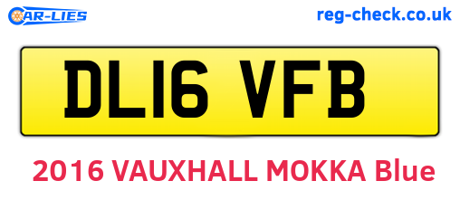 DL16VFB are the vehicle registration plates.