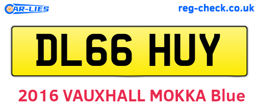 DL66HUY are the vehicle registration plates.