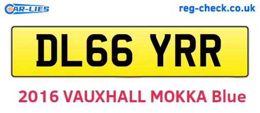 DL66YRR are the vehicle registration plates.