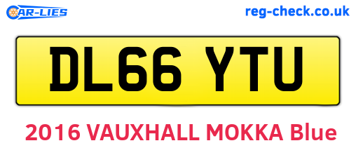 DL66YTU are the vehicle registration plates.