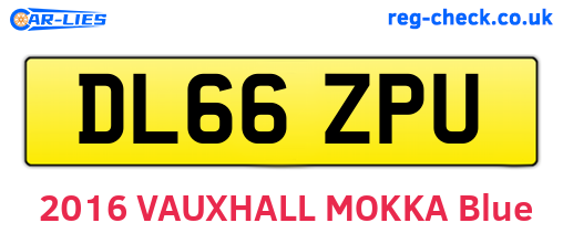 DL66ZPU are the vehicle registration plates.