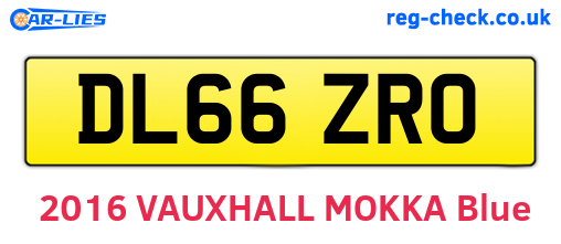 DL66ZRO are the vehicle registration plates.