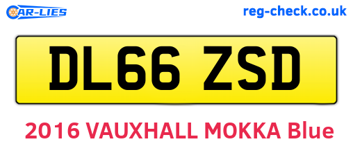 DL66ZSD are the vehicle registration plates.