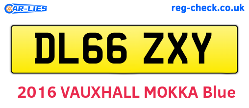 DL66ZXY are the vehicle registration plates.