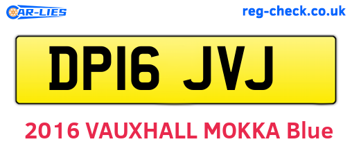DP16JVJ are the vehicle registration plates.