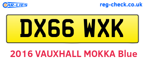 DX66WXK are the vehicle registration plates.
