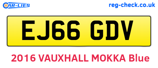 EJ66GDV are the vehicle registration plates.