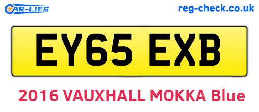 EY65EXB are the vehicle registration plates.
