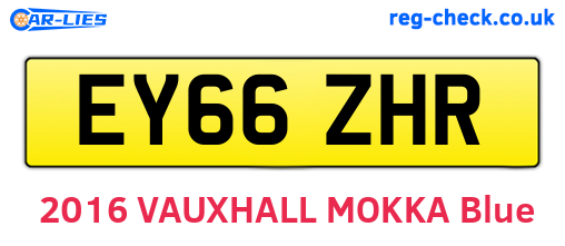 EY66ZHR are the vehicle registration plates.
