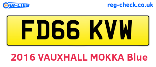 FD66KVW are the vehicle registration plates.