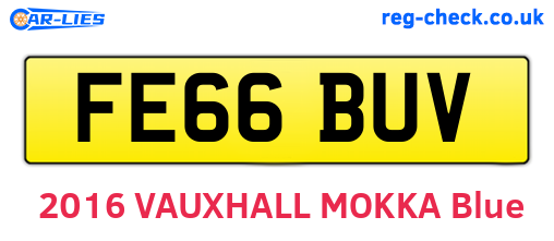 FE66BUV are the vehicle registration plates.