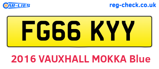FG66KYY are the vehicle registration plates.