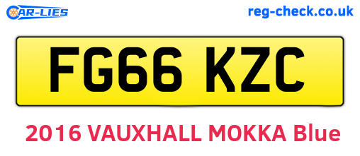FG66KZC are the vehicle registration plates.
