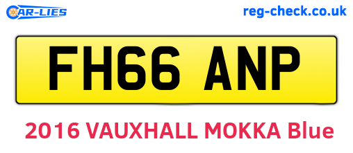 FH66ANP are the vehicle registration plates.