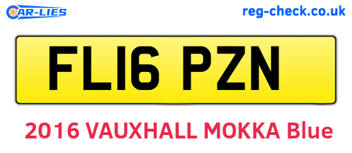 FL16PZN are the vehicle registration plates.
