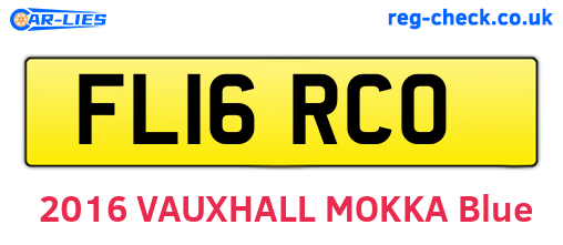 FL16RCO are the vehicle registration plates.