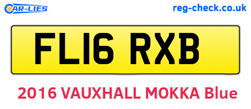 FL16RXB are the vehicle registration plates.