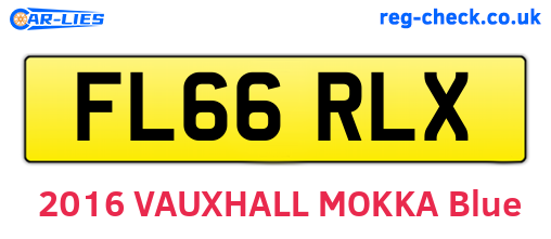 FL66RLX are the vehicle registration plates.