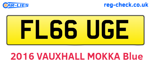 FL66UGE are the vehicle registration plates.