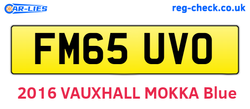 FM65UVO are the vehicle registration plates.