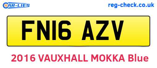 FN16AZV are the vehicle registration plates.