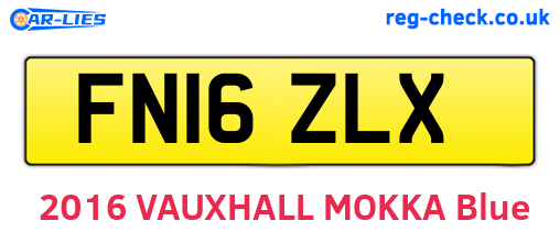 FN16ZLX are the vehicle registration plates.