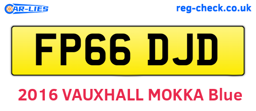 FP66DJD are the vehicle registration plates.